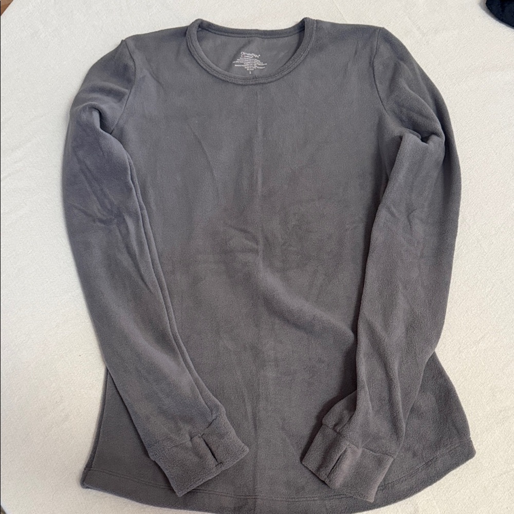 Cuddl Duds Charcoal Long Sleeve Top